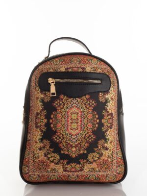 Black Oriental Pattern Backpack