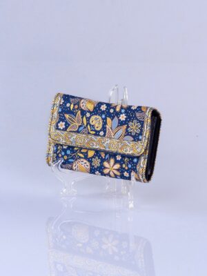 Floral blue oriental motive wallet (4)