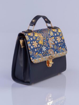 Rania Handbag – Floral Dark Blue 3