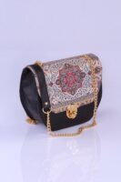 SHADIA Handbag - Black With Red Mosaic