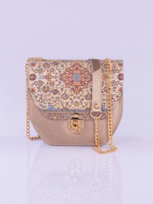 SHADIA Handbag - Golden Oriental Pattern