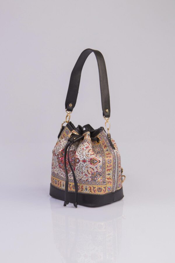 ZAINA Handbag/Backpack Black With Red Mosaic