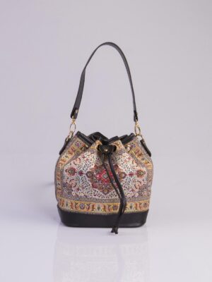 ZAINA Handbag/Backpack Black With Red Mosaic