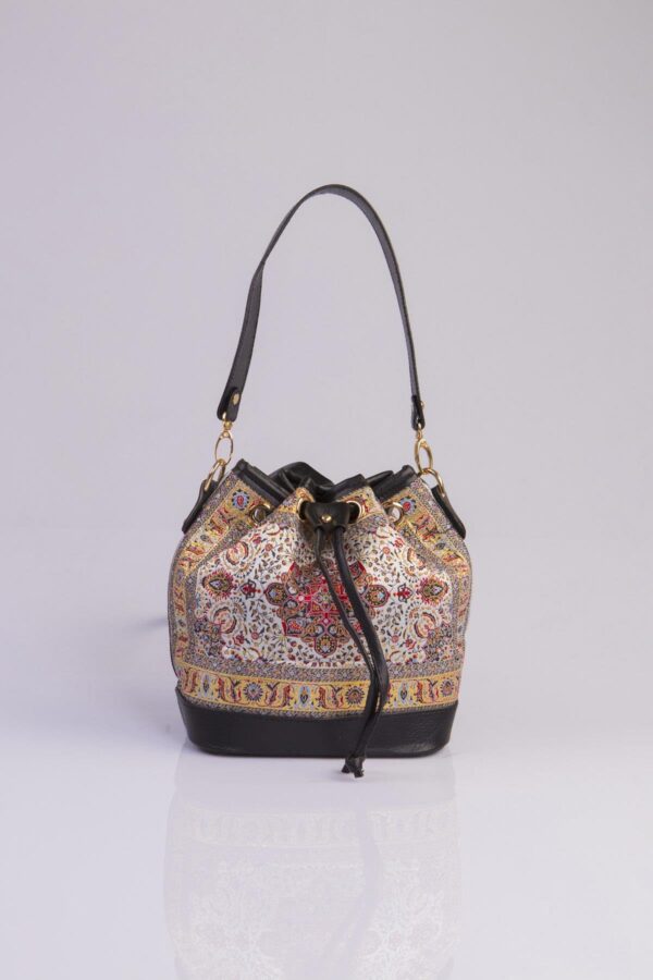 ZAINA Handbag/Backpack Black With Red Mosaic