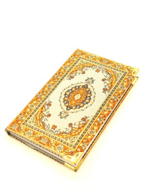 Orange Oriental Motive Pattern - Small Lined Notebook