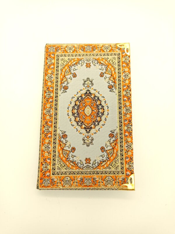 Orange Oriental Motive Pattern - Small Lined Notebook