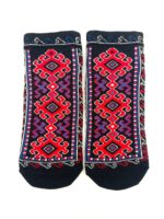 Oriental pattern ankle socks - Black