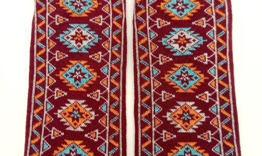 Oriental burgundi socks