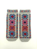 Oriental pattern ankle socks - Gray