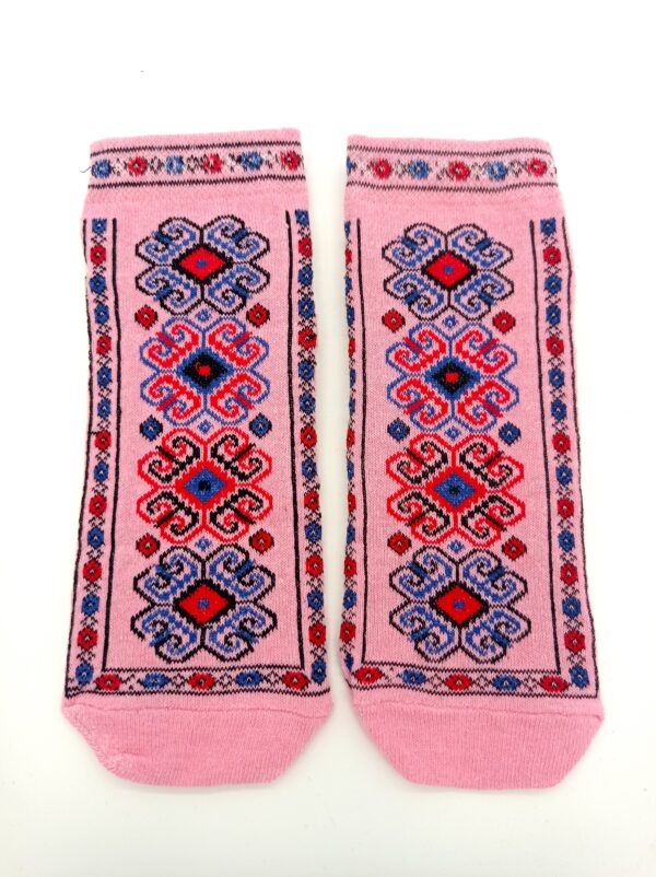 Oriental pattern ankle socks - Pink