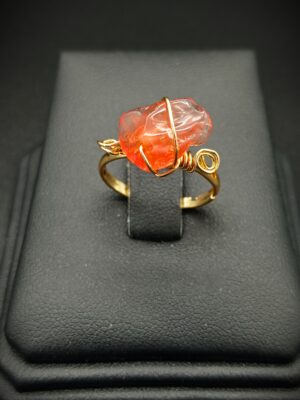 ROSIE Ring - Natural Carnelian Crystal