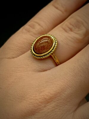 FARIDA Ring - Natural Sunstone