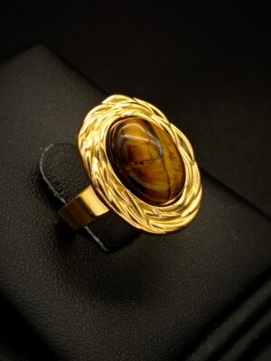 SAFIYA Ring - Natural Tiger Eye